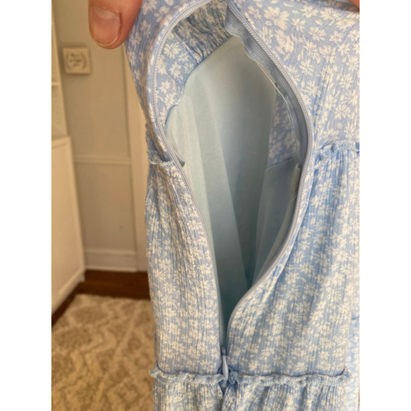 Altar’d State Blue Floral Mini Dress Summer Wedding Romantic S Quiet Luxury - Picture 4 of 7